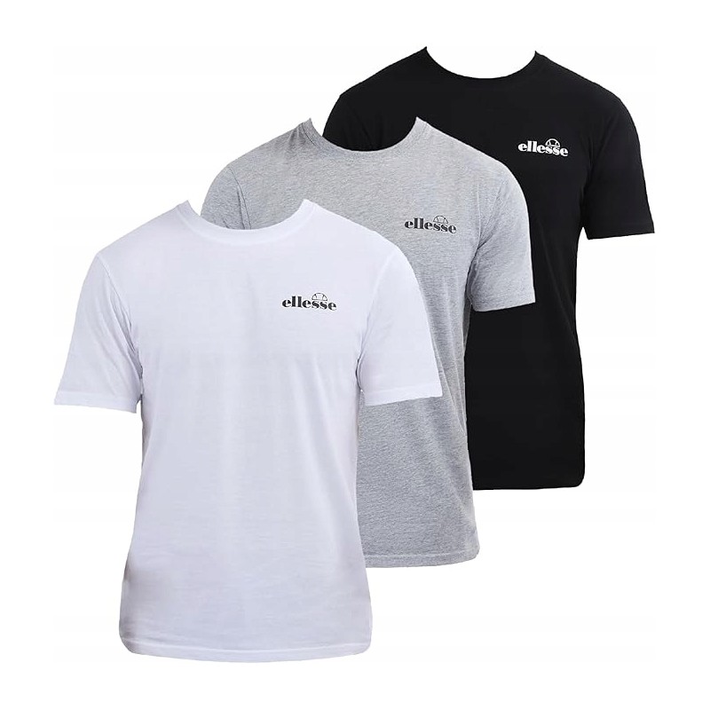 Outlet Ellesse Azzini SHZ22415 męski T-shirt zestaw 3 sztuk r.M regularfit