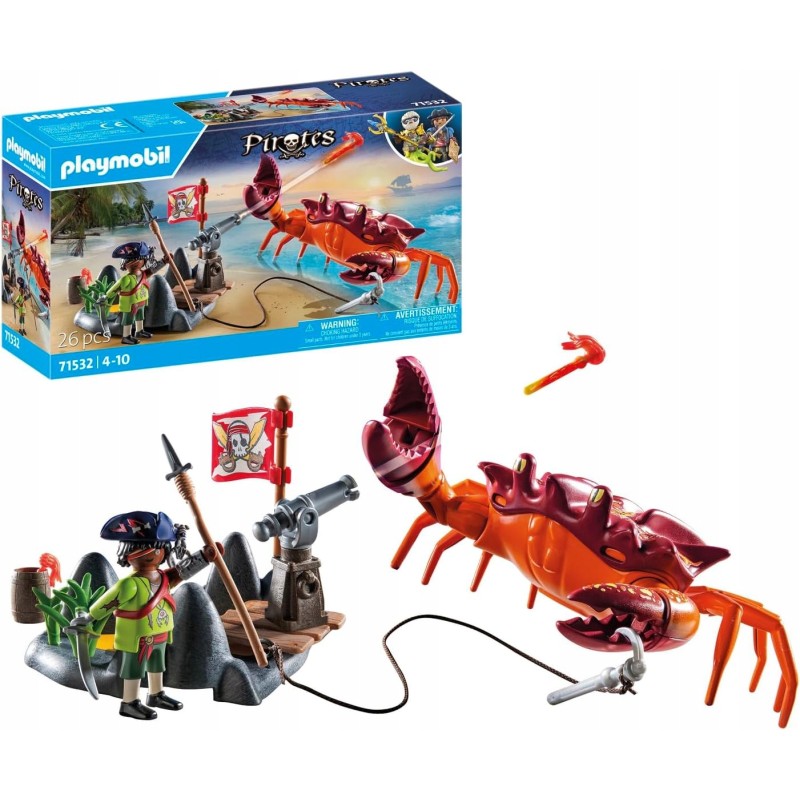 Outlet Playmobil Pirates Walka z ogromnym krabem zestaw z Figurką Pirata