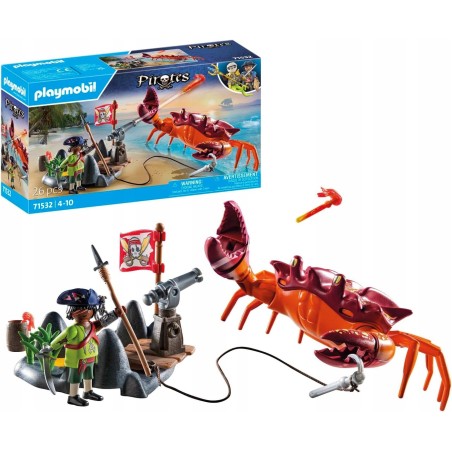 Outlet Playmobil Pirates Walka z ogromnym krabem zestaw z Figurką Pirata