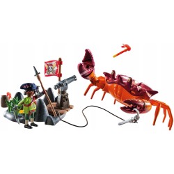 Outlet Playmobil Pirates Walka z ogromnym krabem zestaw z Figurką Pirata