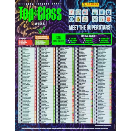 Karty sportowe Panini FIFA Top Class 2025 - box 24 saszetki