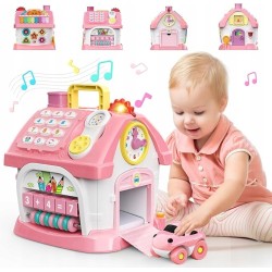 OUTLET DOMEK SENSORYCZNY ZABAWKA EDUKACYJNA MONTESSORI 6 w 1 wielofunkcyjna