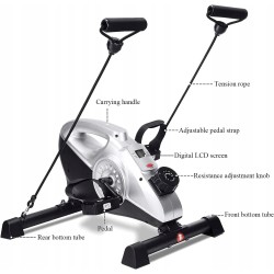 Jocca 6158 mini rower treningowy mechaniczny wyświetlacz LCD przenośny