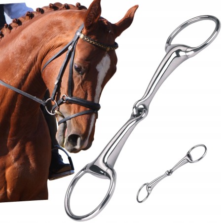 Wędzidło dla konia oliwkowe Covalliero 32177/1 13,5 cm metalowy uniwersalny