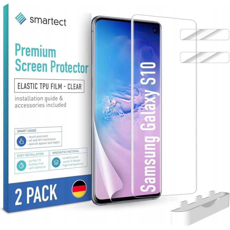 Smartect 2 szt Folia Ochronna TPU Samsung Galaxy S10 odporny na zarysowania