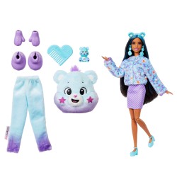 Outlet Mattel Barbie Cutie Reveal Care Bears lalka seria 2, fioletowa JFV61