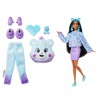 Outlet Mattel Barbie Cutie Reveal Care Bears lalka seria 2, fioletowa JFV61