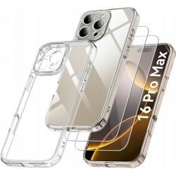 Outlet Qasyfanc etui do iPhone 16 Pro Max 6,9″ + 2 szt szkło hartowane