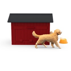 Outlet Schleich Dog kennel with golden retrievers