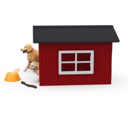 Outlet Schleich Dog kennel with golden retrievers