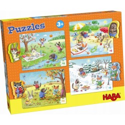 Puzzle HABA 15 elementów Cztery pory roku