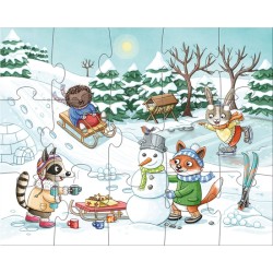 Puzzle HABA 15 elementów Cztery pory roku