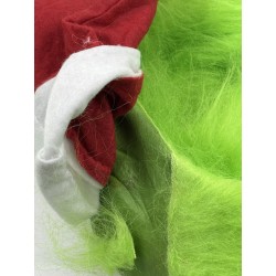 Outlet Zielona lateksowa maska Grincha na Boże Narodzenie 20 x 20 cm