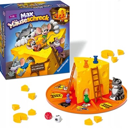 Outlet Gra planszowa Max Mäuseschreck Ravensburger j. niemiecki 2-4 graczy