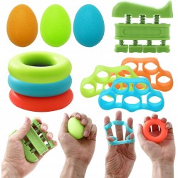 Zestaw trenażer palców/dłoni ZHYLUO 10 elementów opaski kulki pierścienie