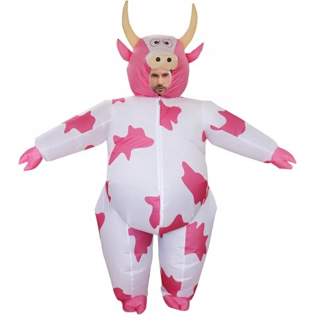 Nadmuchiwany kostium krowy przebranie halloween dla dorosłych 150-190 cm