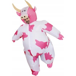 Nadmuchiwany kostium krowy przebranie halloween dla dorosłych 150-190 cm