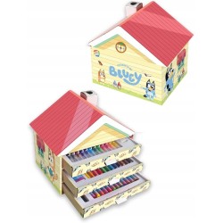 Outlet Oragnizer z 3 szufladami kredki strugaczka flamastry Bluey CEFA TOYS