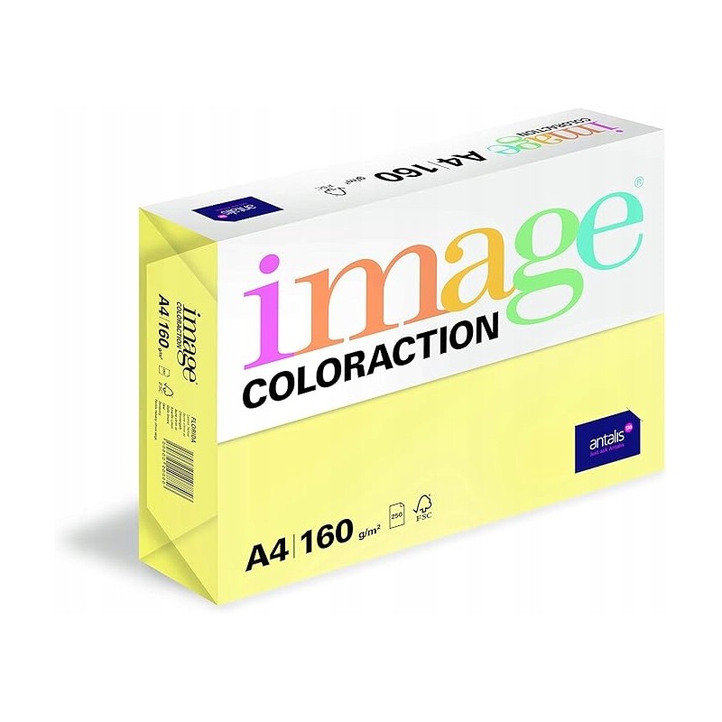 Outlet Image Coloraction papier kolor cytrynowy Florida 160 g/m² A4 OPIS