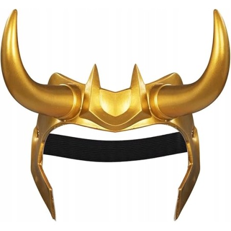 Outlet Żółta maska dla dorosłych kask z rogami Halloween nakrycie głowy r.M