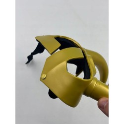 Outlet Żółta maska dla dorosłych kask z rogami Halloween nakrycie głowy r.M