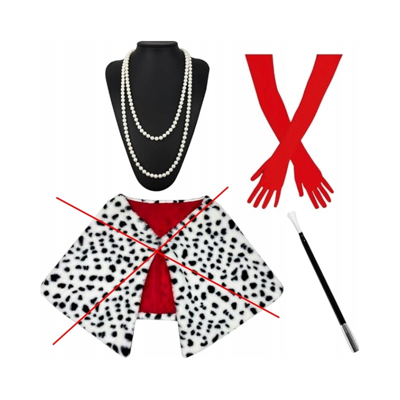Outlet ATAYOU Zestaw akcesoriów kostiumowych dla kobiet + długie rękawiczki