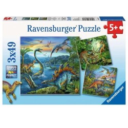 Puzzle 3x49 Fascynacja Dinozaurami