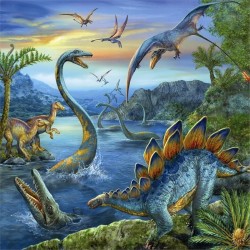 Puzzle 3x49 Fascynacja Dinozaurami