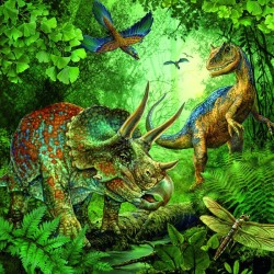 Puzzle 3x49 Fascynacja Dinozaurami