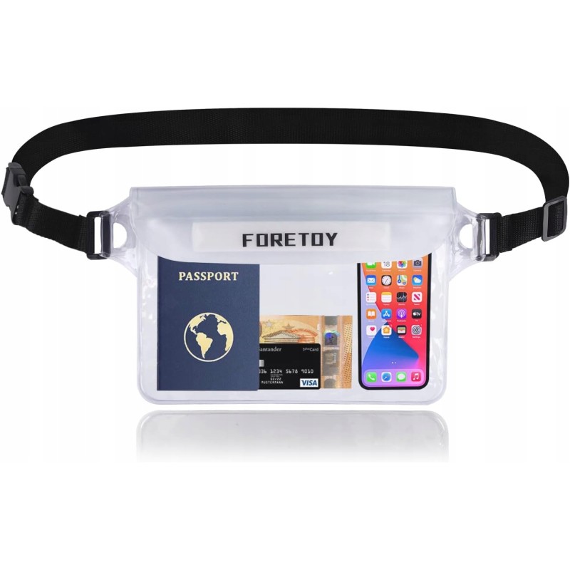 Outlet Etui FORETOY poj. 1 l bezbarwny regulowany wodoodporny uniwersalny