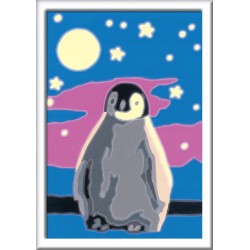 Malowanie po numerach 28775 Mały pingwin 8.5 x 12 cm 7 lat + kreatywne