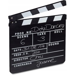 Outlet Relaxdays e0021Klapa filmowa reżyserska drewniana 26x31 cm czarny