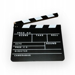 Outlet Relaxdays e0021Klapa filmowa reżyserska drewniana 26x31 cm czarny