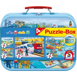 Outlet Puzzle Schmidt Spiele 2x26 el. + 2x48 el. w walizce Transport 148