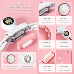 Outlet K-MART u5 Hula Hoop z inteligentną wagą różowy zmienna średnica