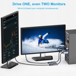 Outlet Adapter BENFEI HDMI do DisplayPort szary 4k 60 Hz HDCP 1.4/2.3