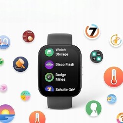 Outlet Smartwatch Amazfit Bip 5 czarny 300 mAh Bluetooth Wi-Fi pulsometr