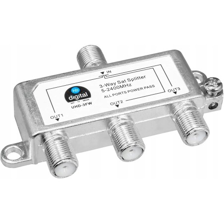 HB-DIGITAL SAT-BK-UKW Rozgałęźnik Antenowy DVB-S2 3 drożny rozdzielacz