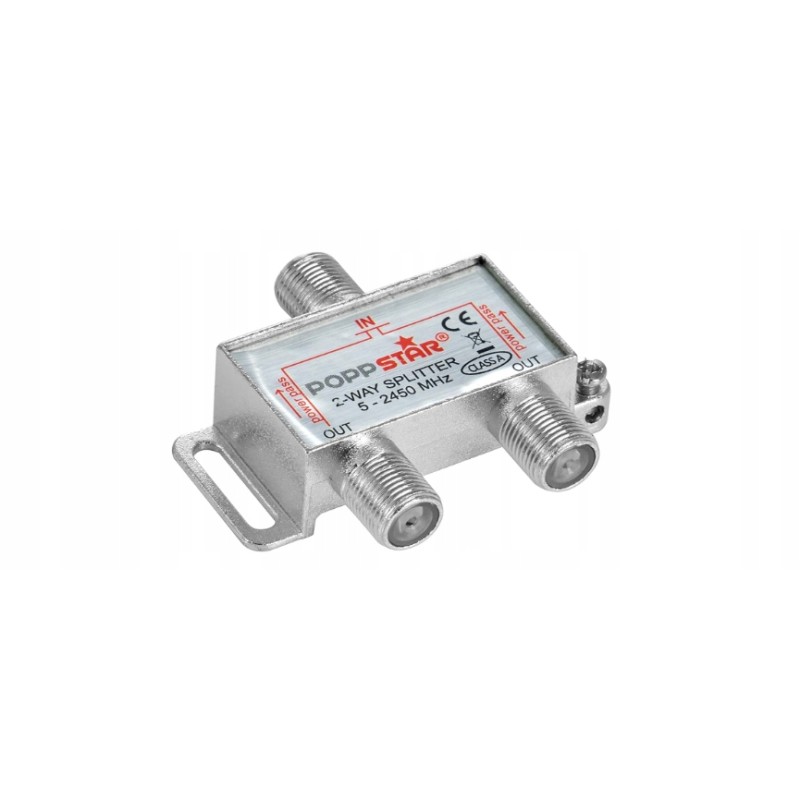 Outlet Rozgałęźnik SAT Poppstar 2xF Splitter Antenowy stabilny TV SAT HD 4K