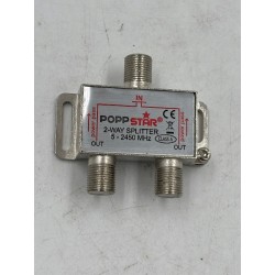 Outlet Rozgałęźnik SAT Poppstar 2xF Splitter Antenowy stabilny TV SAT HD 4K