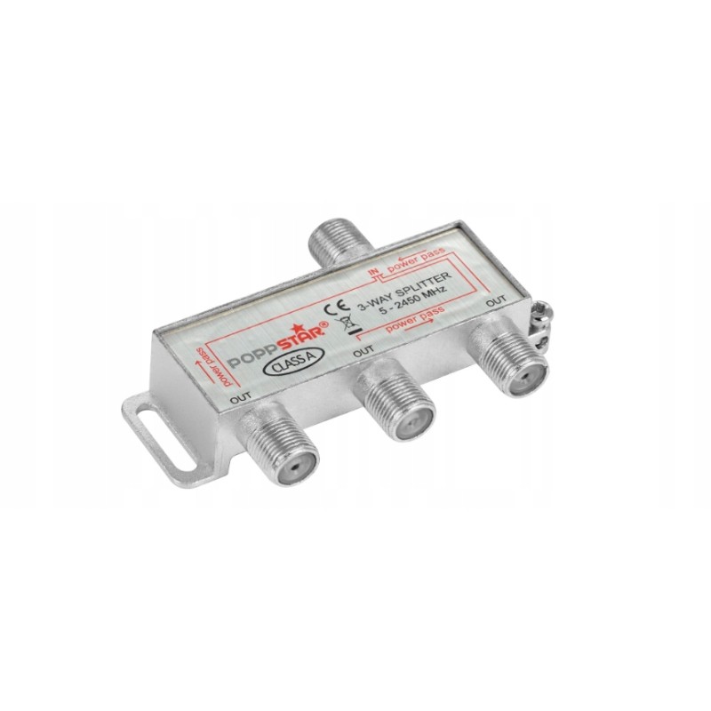 Outlet Rozgałęźnik SAT Poppstar 3x F Splitter Antenowy TV SAT 4K Unicable