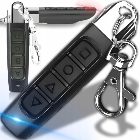 Outlet Pilot do bramy 433 MHz Retoo Uniwersalny Klonujący 4 Kanały Czarny