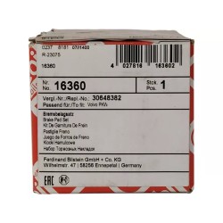 Febi Bilstein 16360 Zestaw klocków hamulcowych, hamulce tarczowe
