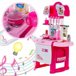 OUTLET KUCHNIA DLA DZIECI dźwięki gotowania PIECYK GARNKI ŻYWNOŚĆ różowy CE