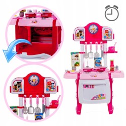 OUTLET KUCHNIA DLA DZIECI dźwięki gotowania PIECYK GARNKI ŻYWNOŚĆ różowy CE