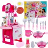 OUTLET KUCHNIA DLA DZIECI dźwięki gotowania PIECYK GARNKI ŻYWNOŚĆ różowy CE