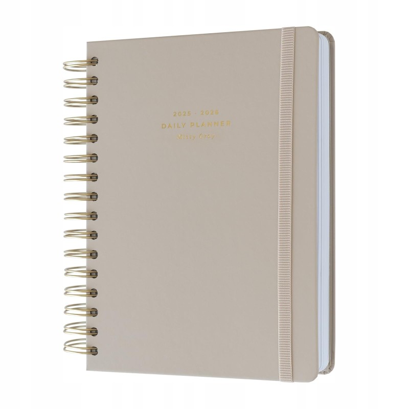 Planer szkolny 08.2025-07.2026 A5 Kokonote Misty Gray 100 g/m² FSC szary