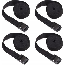 Outlet Pasy mocujące transportowe z klamrą zaciskową 40 cm 4 szt Czarne