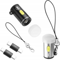 Outlet YACSEJAO Mini Latarka LED USB-C 25 mm 2 szt. Kompaktowa Plug & Play