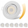 Oczka Lampy LED 6x 6W 230V IP44 4000K Białe Ściemnialne Obrotowe klasa E